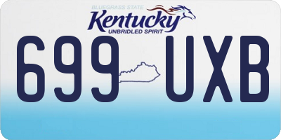 KY license plate 699UXB