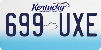 KY license plate 699UXE