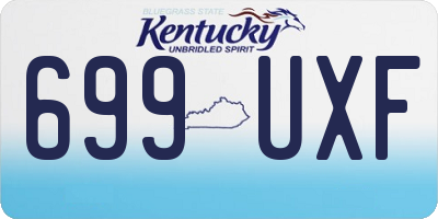 KY license plate 699UXF