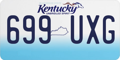 KY license plate 699UXG