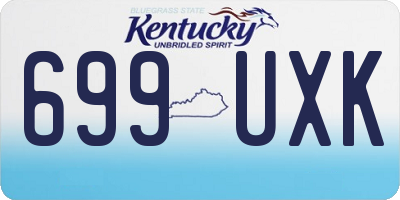 KY license plate 699UXK