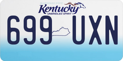 KY license plate 699UXN
