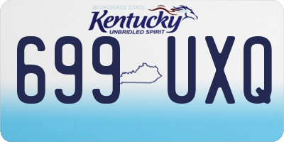 KY license plate 699UXQ