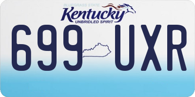KY license plate 699UXR
