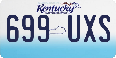 KY license plate 699UXS