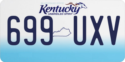 KY license plate 699UXV