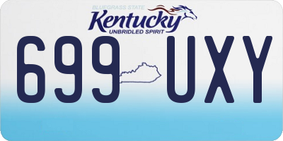 KY license plate 699UXY