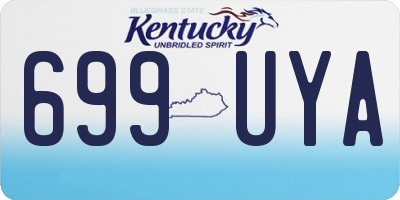 KY license plate 699UYA