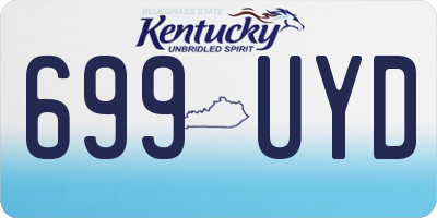 KY license plate 699UYD