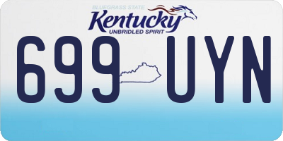 KY license plate 699UYN