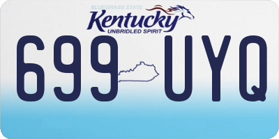 KY license plate 699UYQ