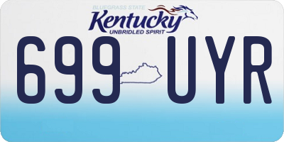 KY license plate 699UYR
