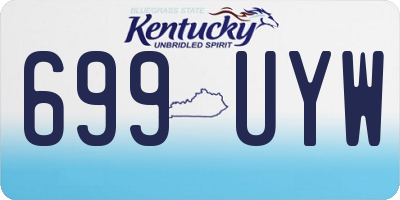 KY license plate 699UYW