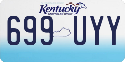KY license plate 699UYY