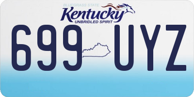 KY license plate 699UYZ