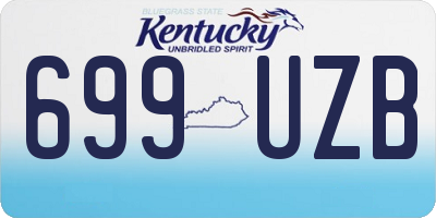 KY license plate 699UZB