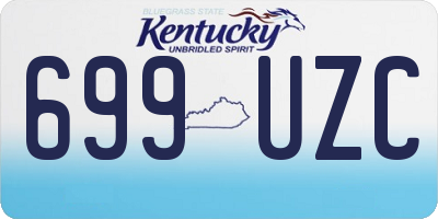 KY license plate 699UZC