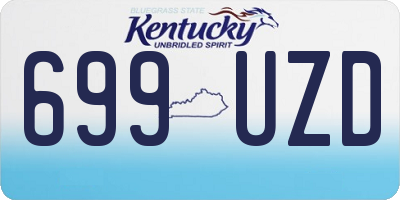 KY license plate 699UZD