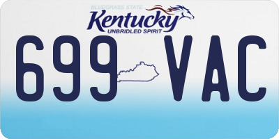KY license plate 699VAC