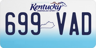 KY license plate 699VAD