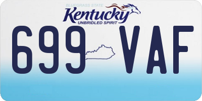 KY license plate 699VAF