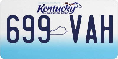 KY license plate 699VAH