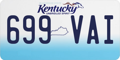 KY license plate 699VAI