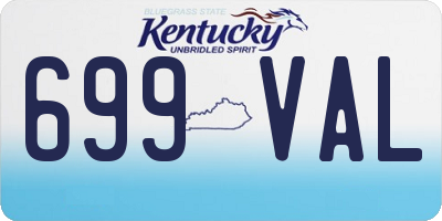 KY license plate 699VAL