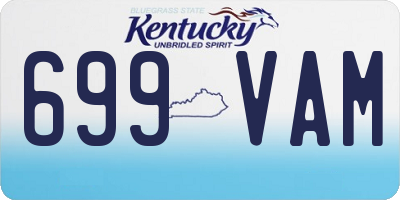 KY license plate 699VAM