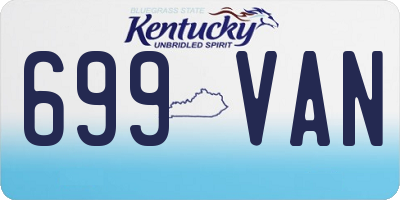 KY license plate 699VAN