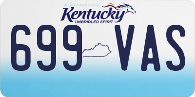 KY license plate 699VAS