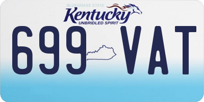 KY license plate 699VAT