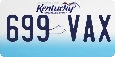 KY license plate 699VAX