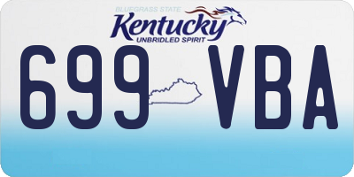 KY license plate 699VBA