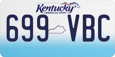 KY license plate 699VBC