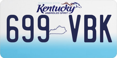 KY license plate 699VBK