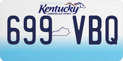 KY license plate 699VBQ