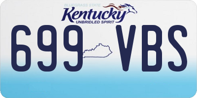 KY license plate 699VBS