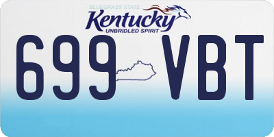 KY license plate 699VBT