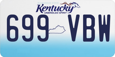 KY license plate 699VBW