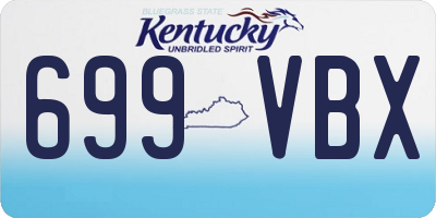 KY license plate 699VBX