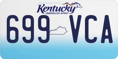 KY license plate 699VCA