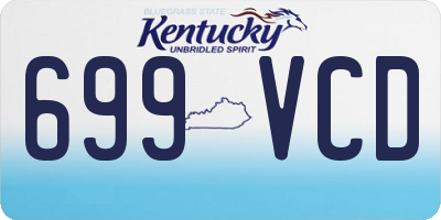 KY license plate 699VCD