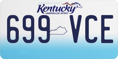 KY license plate 699VCE