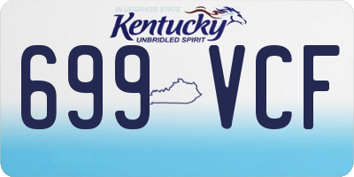 KY license plate 699VCF