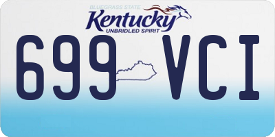 KY license plate 699VCI