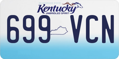 KY license plate 699VCN