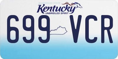KY license plate 699VCR