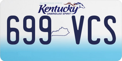 KY license plate 699VCS