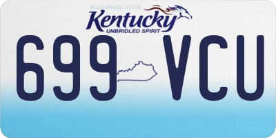 KY license plate 699VCU